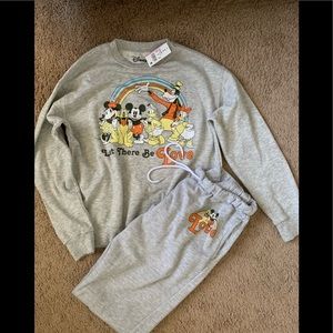 NWT Mickey Mouse gray Sweatshirt and sweatpants